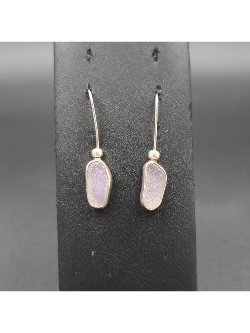 Sterling Silver Lavender Druzy Quartz Handmade Earrings A7594